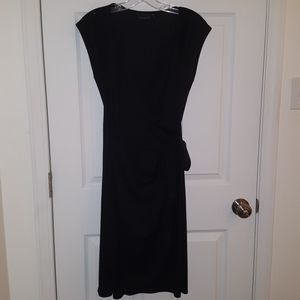 Black Semi-Wrap Dress